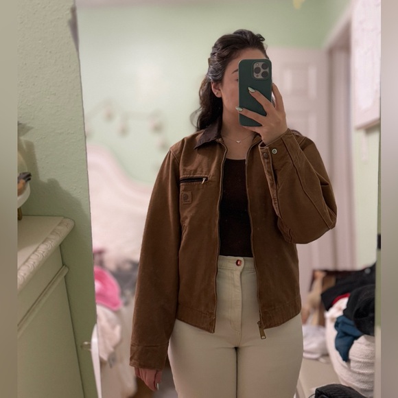 Vintage J97 Carhartt Brown Detroit Jacket - Picture 5 of 5